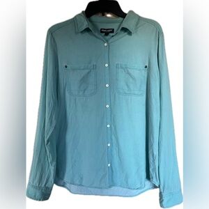 About a girl button down long sleeve shirt: Women’s size large